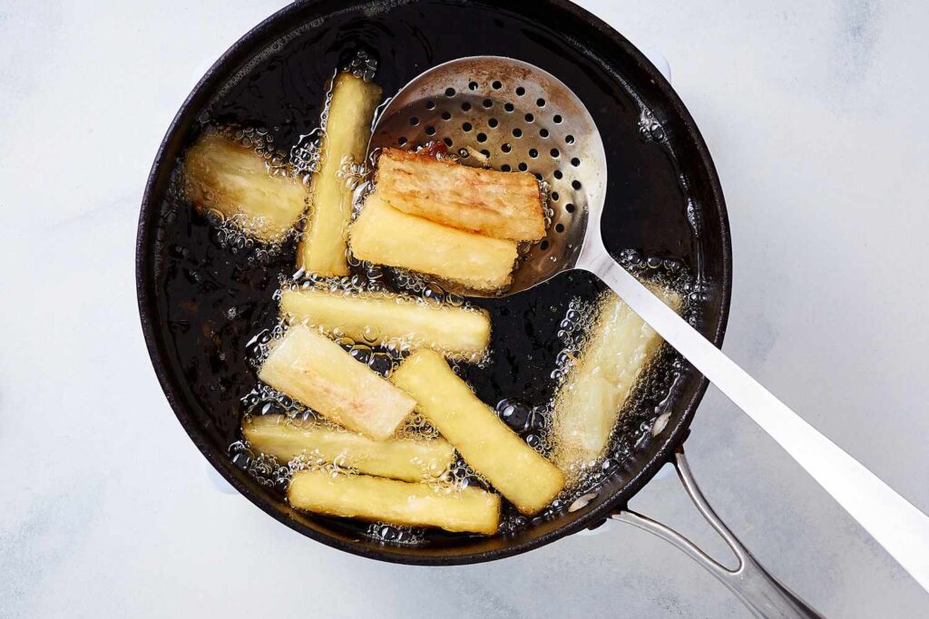 fry  the Yuca in oil