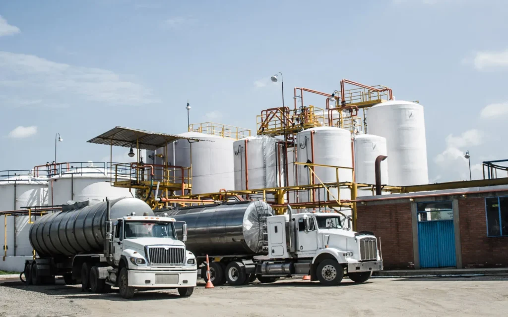 trucks and pipelines that bring in the much-needed liquid gold from nearby sources