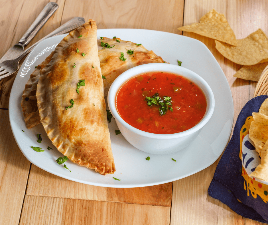 Air Fryer Beef Empanadas with sauce