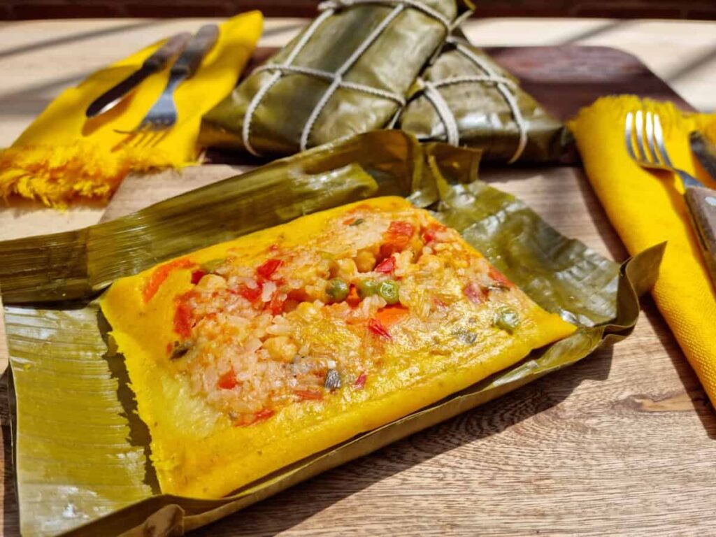 Colombian food vegetarian: Tamales