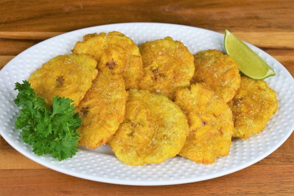 Tostones or Patacones (Fried Green Plantains)  Crispy and Golden