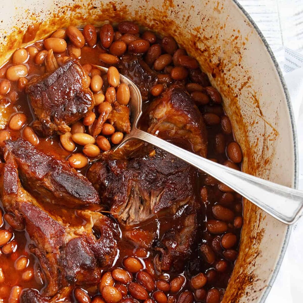 Red beans cooked with pork